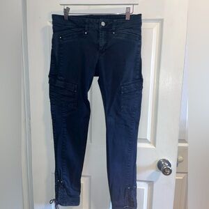 White House black Market Navy Skinny Leg Pants size 8R